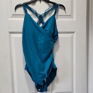 Teal Strappy Swimsuit